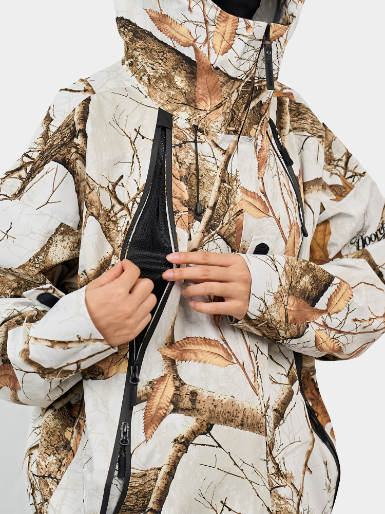 Men's Snowboard Jacket GlideFlow Jungle Shell Unisex Baggy Ski Jacket - Doorek