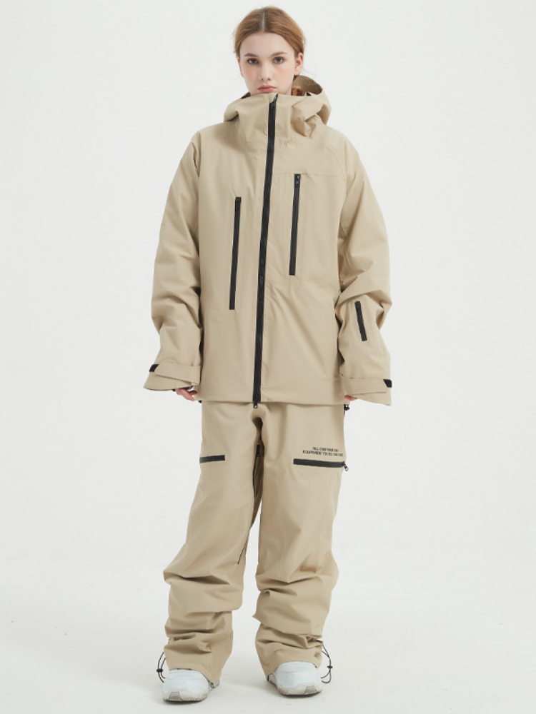 Women's Snowboard Jacket 3L Powline Fleece Snow Jacket - Doorek
