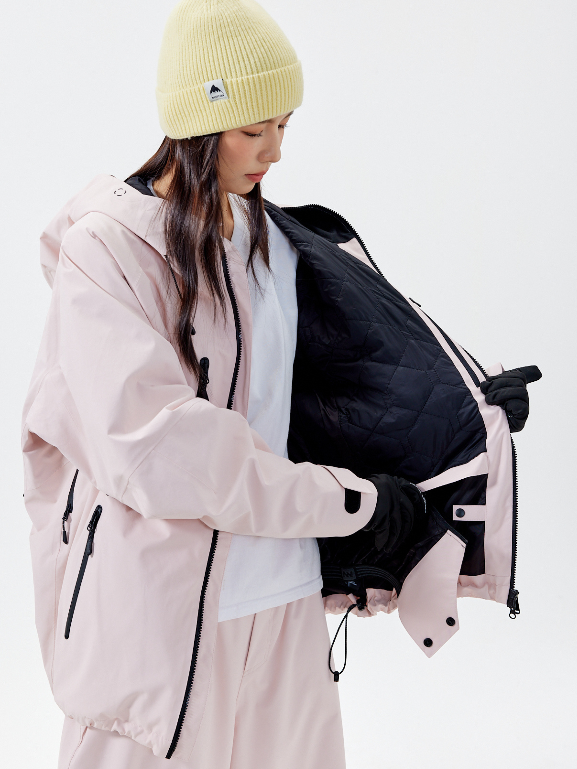 Women's Snowboard Suits Pink 3L Winter Snow Suits - NANEND
