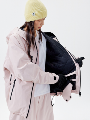 Women's Snowboard Suits Pink 3L Winter Snow Suits - NANEND