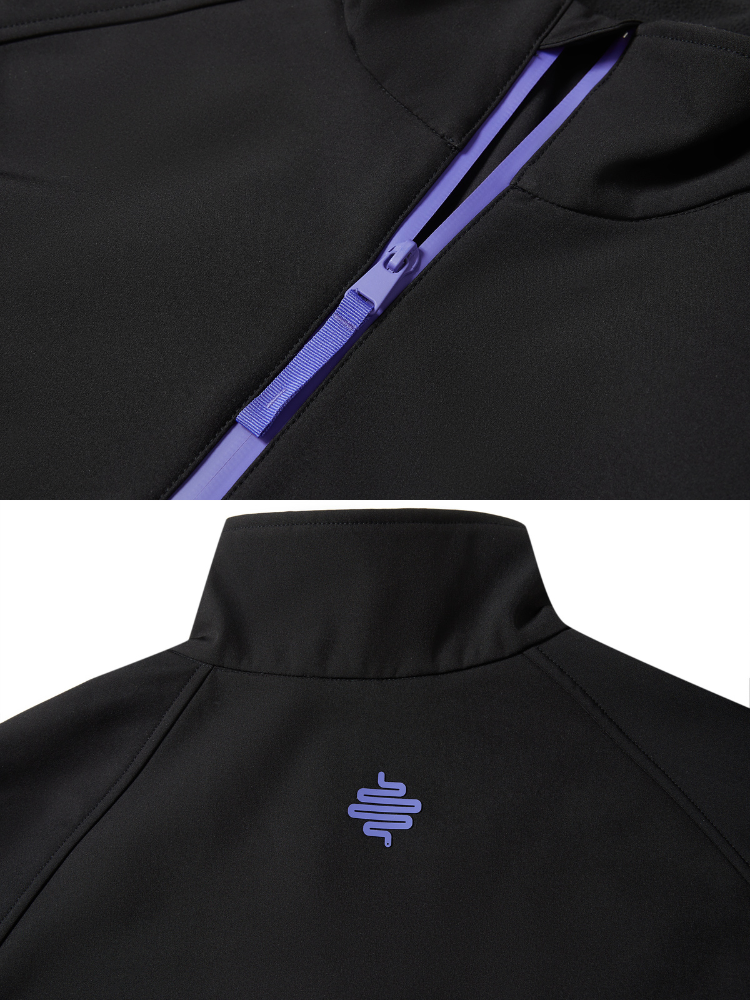 Women's Snow Hoodie Half-Zip Fleece Snow Pullover - LITAN