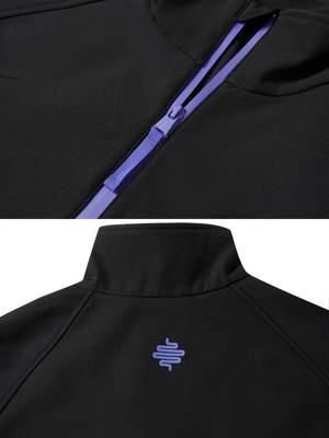 Women's Snow Hoodie Half-Zip Fleece Snow Pullover - LITAN