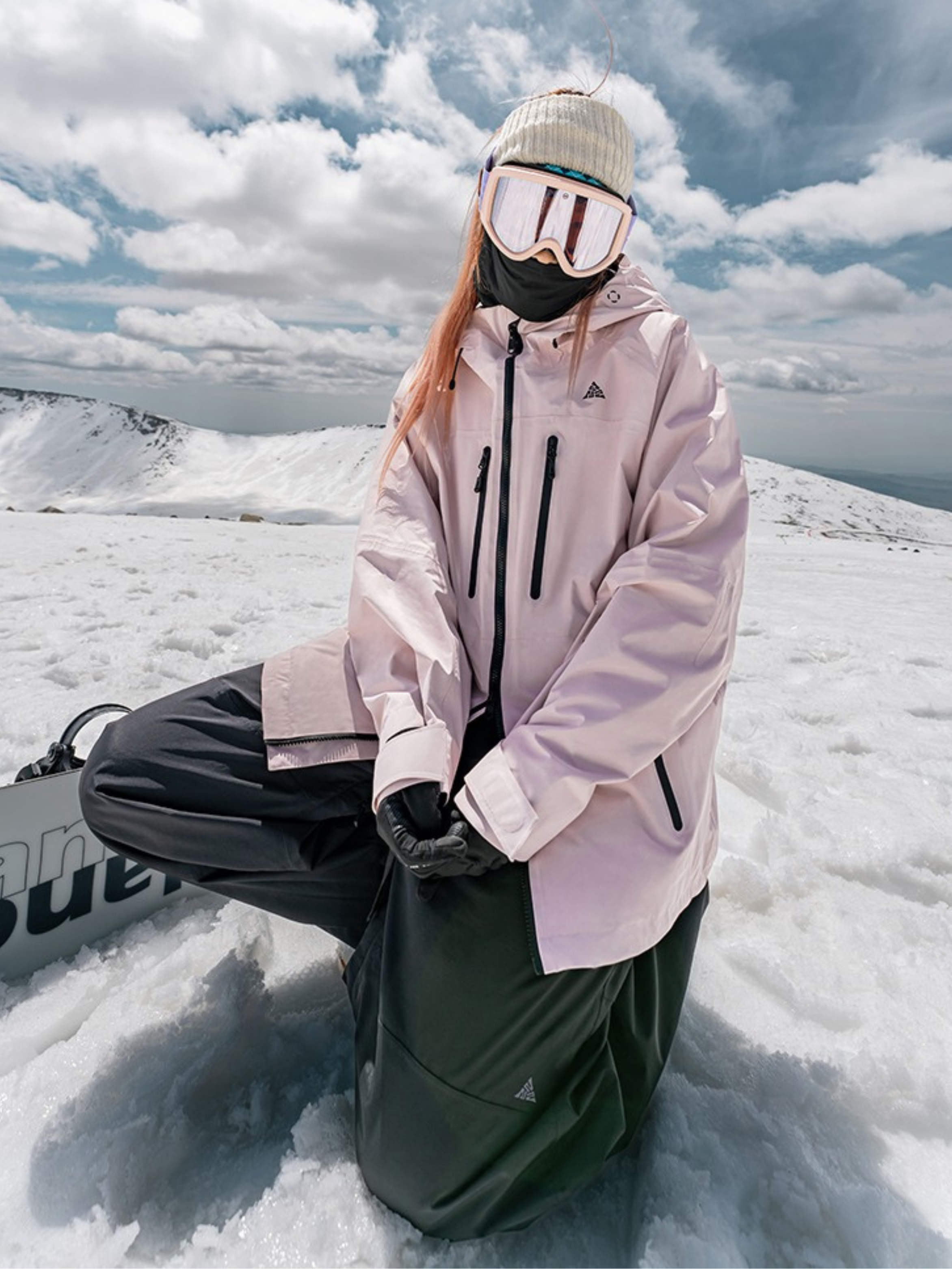 Women's Snowboard Suits Pink 3L Winter Snow Suits - NANEND