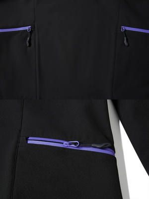 Women's Snow Hoodie Half-Zip Fleece Snow Pullover - LITAN