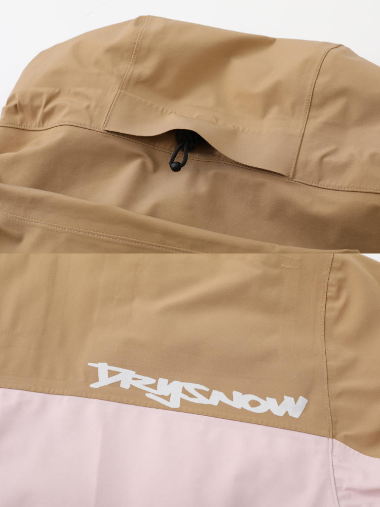 Unisex Snowboard Jacket Pink Patchwork 3L Ski Jacket - Drysnow