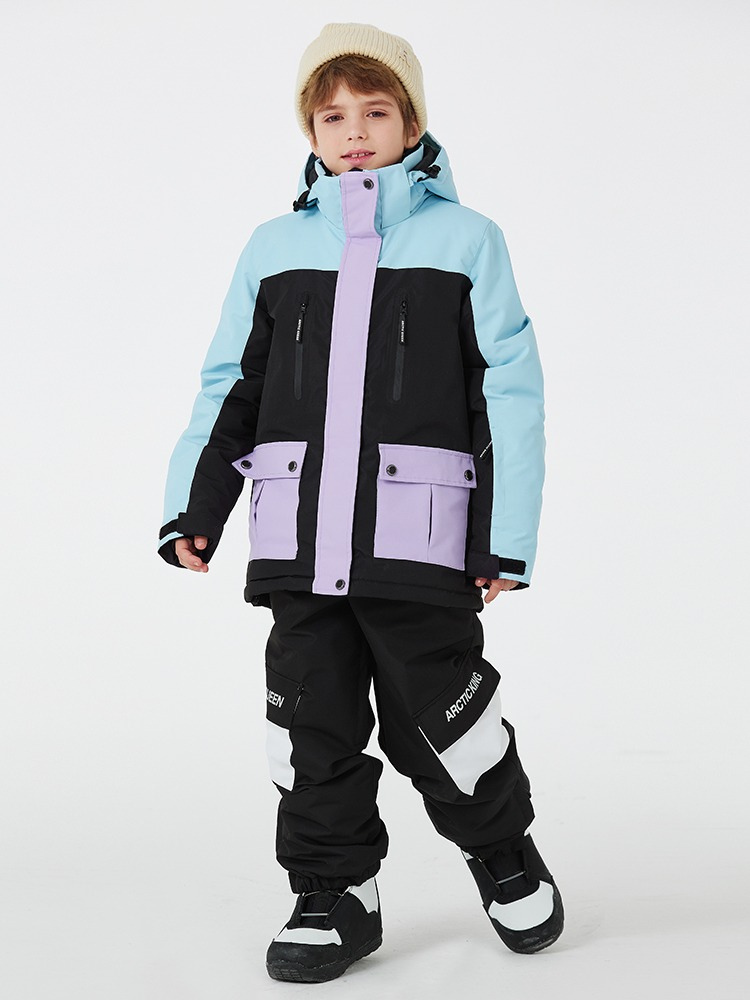 Kids Bold Colorblock Snow Jacket - ARCTIC QUEEN