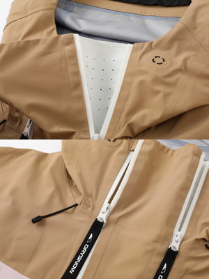 Unisex Snowboard Jacket Pink Patchwork 3L Ski Jacket - Drysnow