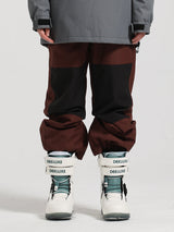 Damskie jasnofioletowe spodnie narciarskie color-block z prostymi nogawkami - Gsou Snow