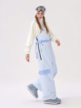 Damskie Spodnie Narciarskie 3L w Paski z Polarem - Molocoster