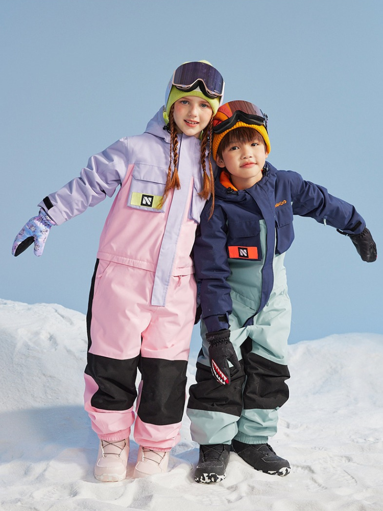 Kid's  Snow Jacket and Pants Sets Alpine Explorer Ski Jumpsuit -NANEND