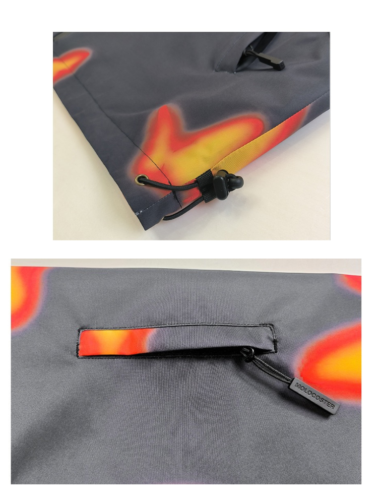 Unisex Snowboard Jacket Flame Butterfly Snow Jacket - Molocoster