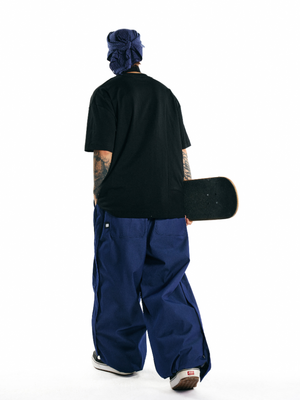 Unisex Ski Pant Denim Blue Baggy Snow Pants – LITAN