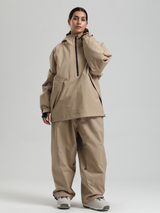 Damska Luźna Kurtka Snowboardowa Minimalistyczna Ocieplana typu Anorak - Gsou Snow