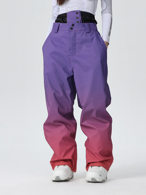 Women's Snow Jacket and Pants Sets 3L Gradient Snow Suit - Searipe