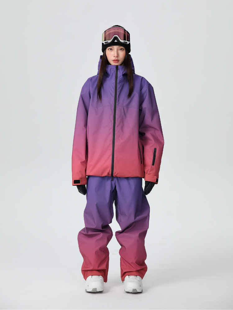 Women's Snow Jacket and Pants Sets 3L Gradient Snow Suit - Searipe