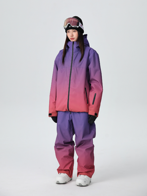 Women's Snow Jacket and Pants Sets 3L Gradient Snow Suit - Searipe