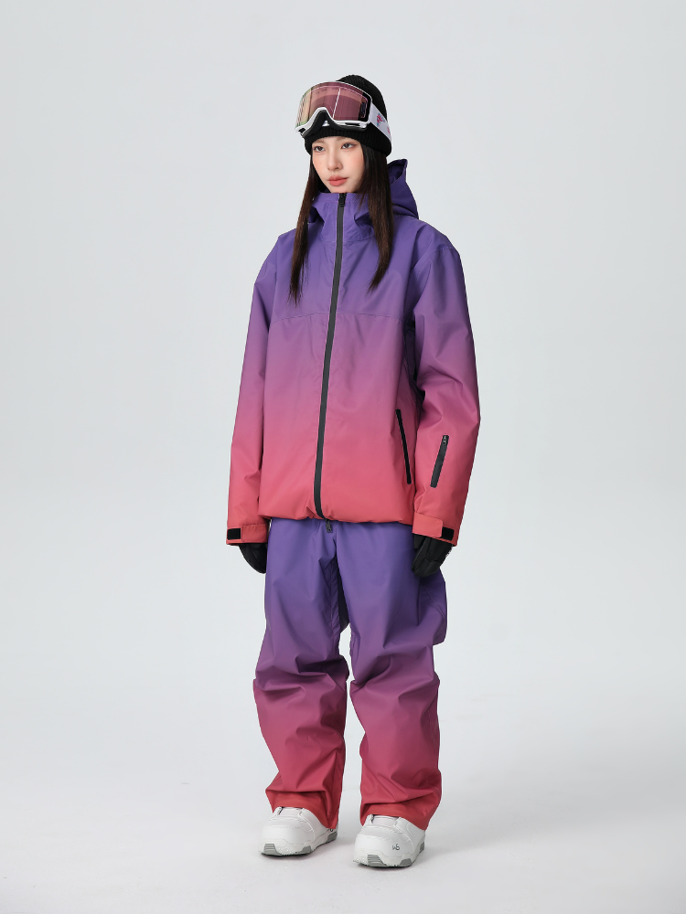 Women's Snow Jacket and Pants Sets 3L Gradient Snow Suit - Searipe