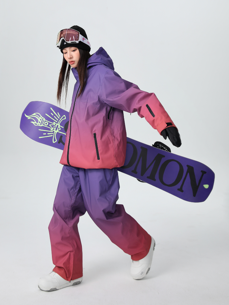 Women's Snow Jacket and Pants Sets 3L Gradient Snow Suit - Searipe