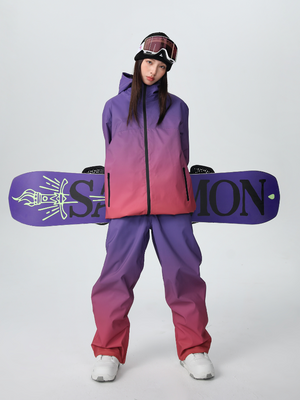 Women's Snow Jacket and Pants Sets 3L Gradient Snow Suit - Searipe