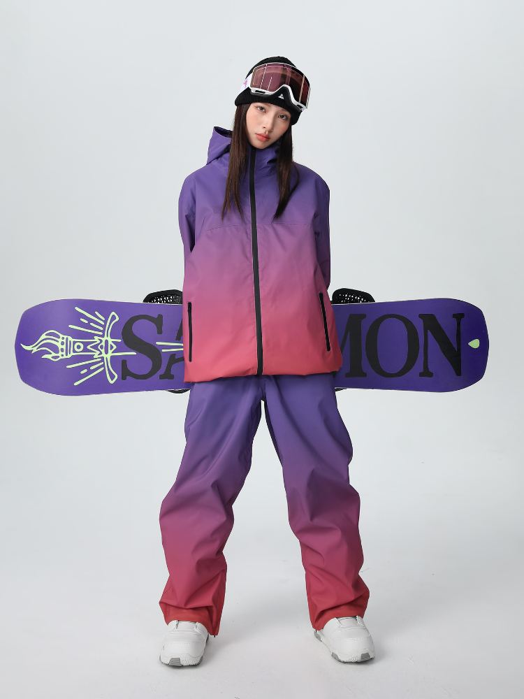 Women's Snow Jacket and Pants Sets 3L Gradient Snow Suit - Searipe
