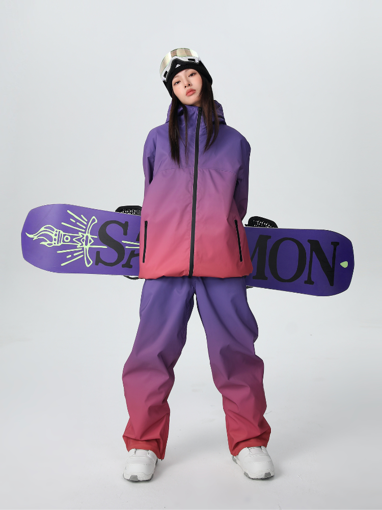 Women's Snow Jacket and Pants Sets 3L Gradient Snow Suit - Searipe