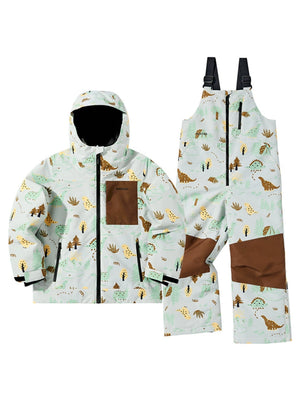 Kid's Snowboard Suits Candy Color Gradient Snow Suits -NANDN