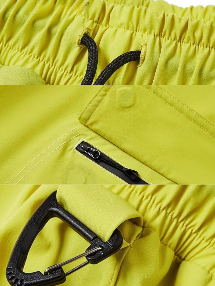 Unisex Snow Pant Bold Yellow Baggy Cargo Pants - LITAN