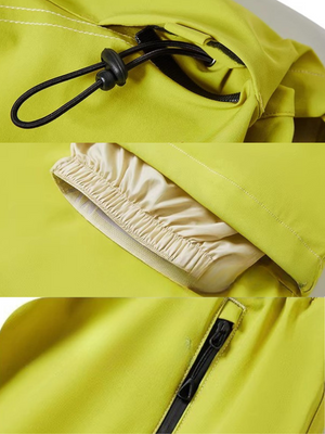 Unisex Snow Pant Bold Yellow Baggy Cargo Pants - LITAN