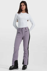 Damskie Eleganckie Spodnie Narciarskie z Wysokim Stanem - Elastyczne - Gsou Snow