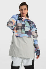 Women's Baggy Snowboard Jacket Blizzard Pullover Snow Jacket - Gsou Snow