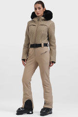 Dámský lyžařský overal s plným nařasením v růžové barvě - Gsou Snow