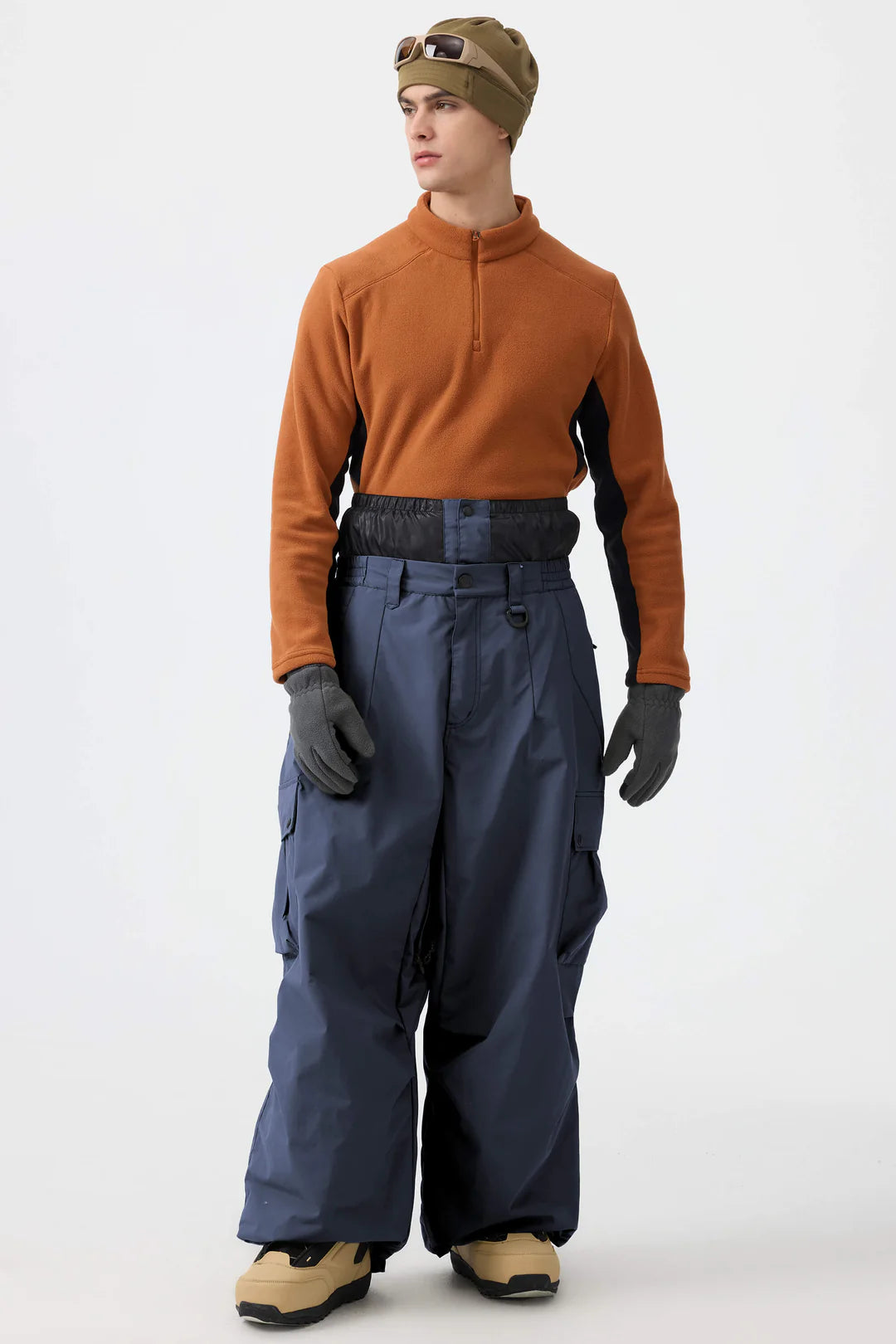 Men's Snow Pants Baggy Cargo Snowboard Pants - Gsou Snow