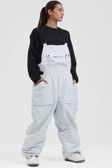 Unisex-Skihose in Armeegrün mit Zwei-Wege-Seitenreißverschluss, locker geschnitten - Gsou Snow 
