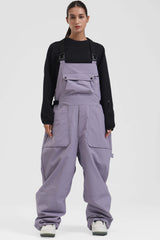 Unisex-Skihose mit Khaki-Motiv, seitliche Zwei-Wege-Reißverschlüsse, lockere Passform - Gsou Snow 