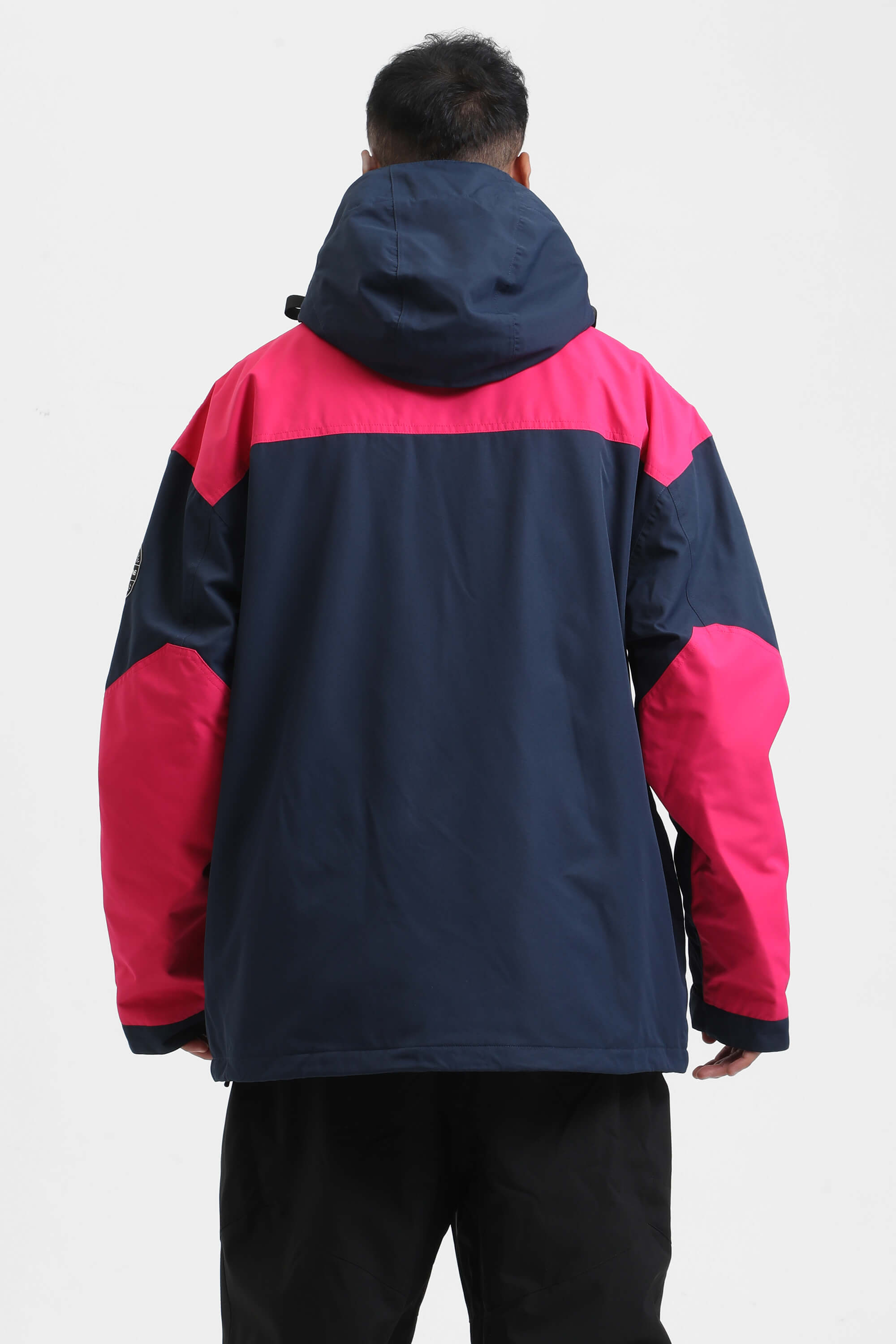 Pánská sněhová bunda navy a fuchsie, odolná proti oděru - voděodolná - zateplená softshell - Gsou Snow