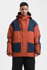 Męska kurtka narciarska biało-zielona (sage), odporna na ścieranie, wodoodporna, ocieplana softshell - Gsou Snow