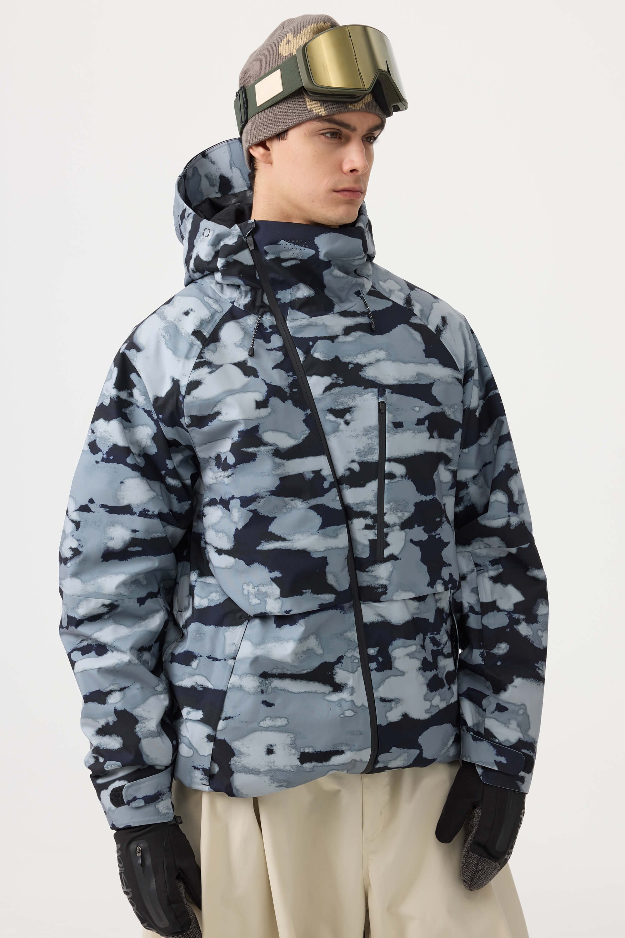 Men's Camouflage Face Vented Multi-pocket Snow Jacket Fully Waterproof Ski Jacket - Gsou Snow