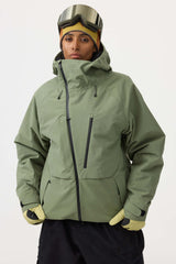 Damen-Skijacke mit Tarnmuster, Gesichtsbelüftung, mehreren Taschen, komplett wasserdicht - Gsou Snow 