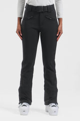 Women's White Wearable Padded Stretch Ski Pants Slim Fit Snow Pants - Gsou Snow