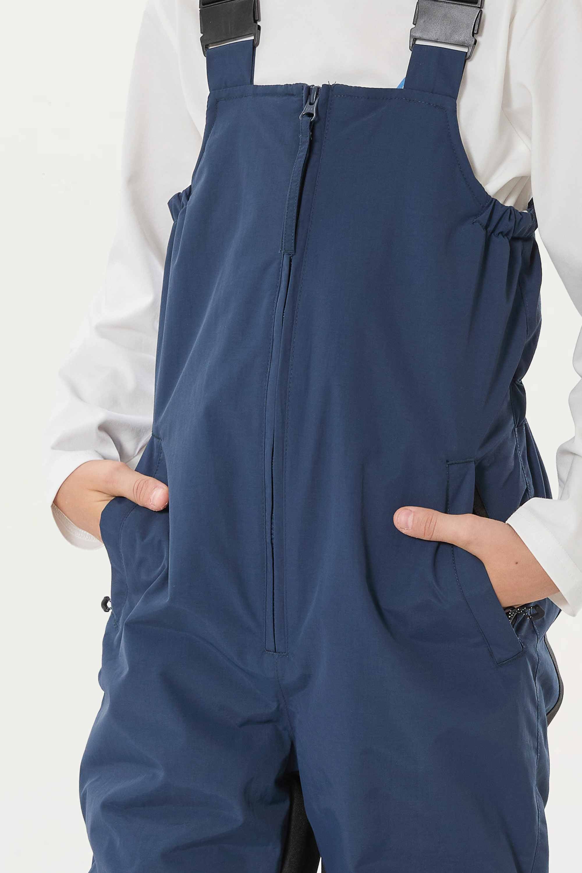 Boys’ Navy Blue Waterproof Snow Bibs Reflective Durable Ski Bibs - Gsou Snow