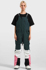 Dámské černé sněhové kalhoty s vlnitým pruhem a více kapsami - Gsou Snow