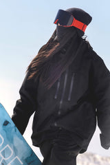 Off-White Damen-Skijacke mit mehreren Taschen und doppelter Belüftung, wasserdicht und isoliert - Gsou Snow 