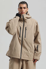 Gsou Snow Herren-Skijacke mit mehreren Taschen, doppelter Belüftung, wasserdicht und isoliert - 