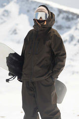 Women's Black Multi-Pocket Dual-Vent Snow Jacket Waterproof Insulated Ski Jacket - Gsou Snow