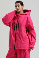 Women's Khaki Multi-Pocket Dual-Vent Snow Jacket Waterproof Insulated Ski Jacket - Gsou Snow