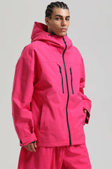 Gsou Snow Herren-Skijacke mit mehreren Taschen, doppelter Belüftung, wasserdicht und isoliert - 