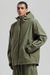 Men's Light Grey Fully Sealed Dual-Vent Snow Jacket Minimalist Insulated Ski Jacket - Gsou Snow