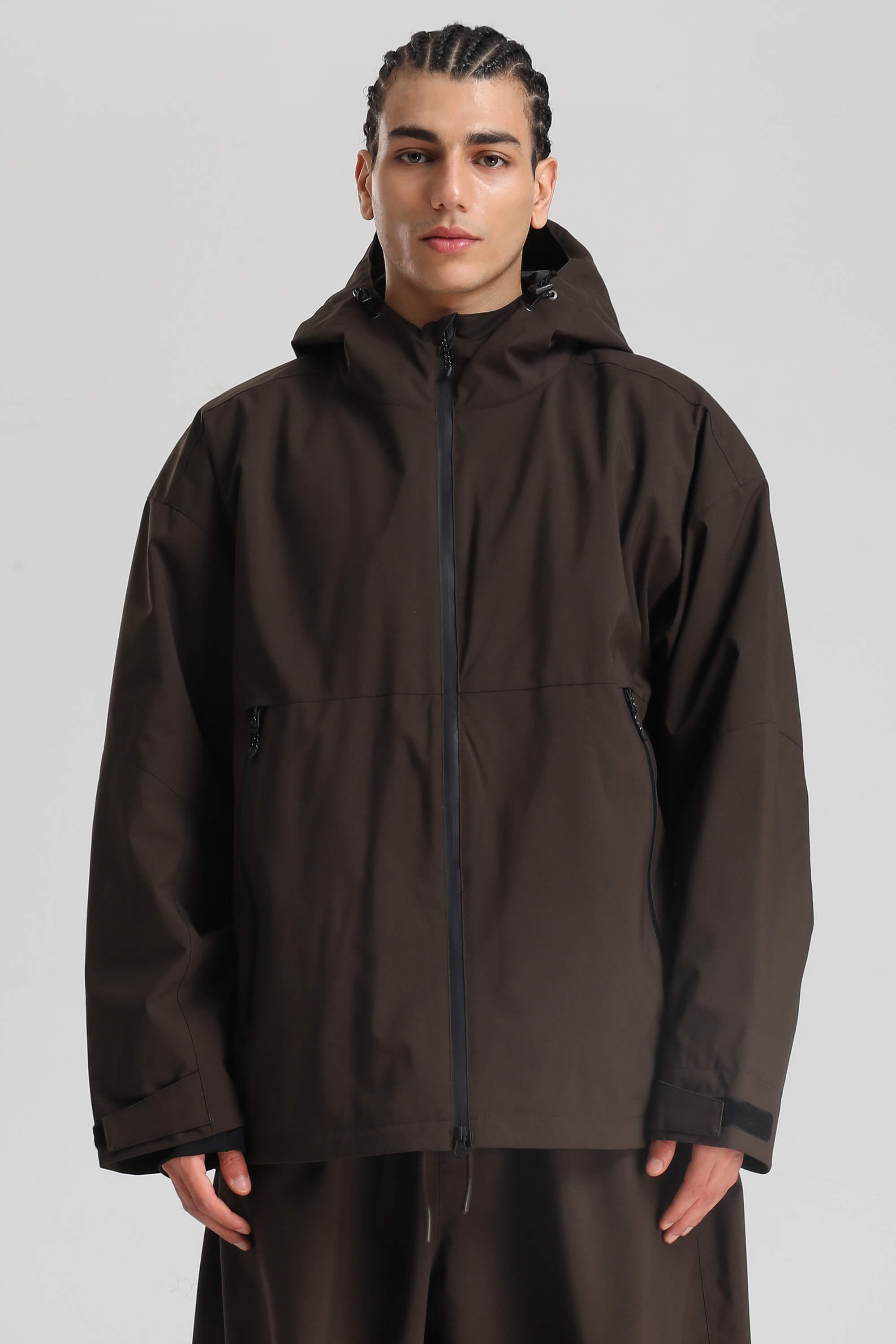 Pánská kávová sněhová bunda s plně sealed designem a dvojitými ventilačními otvory - minimalistická a zateplená - Gsou Snow