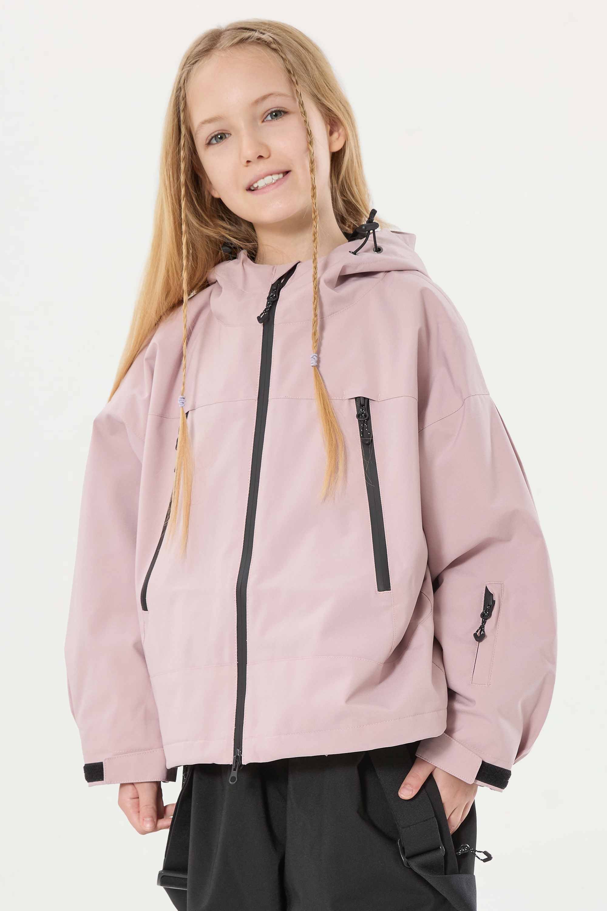 Girl's Pink Detachable Ear Hood Waterproof Insulated Snow Jacket Ski Jacket - Gsou Snow
