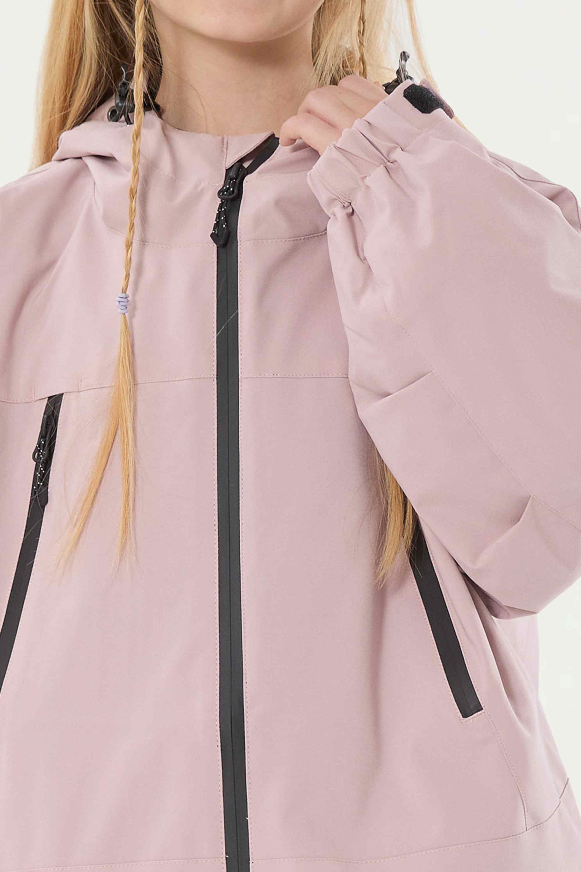 Girl's Pink Detachable Ear Hood Waterproof Insulated Snow Jacket Ski Jacket - Gsou Snow